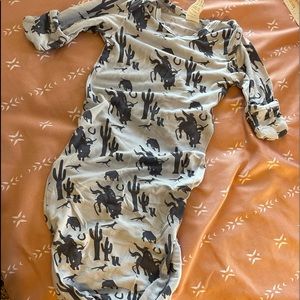 Kate Quinn bronc rodeo cowboy western baby gown with matching bow
